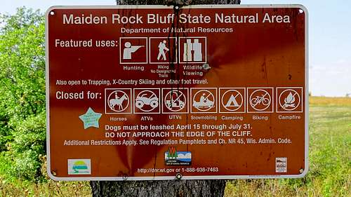 Maiden Rock Information Sign