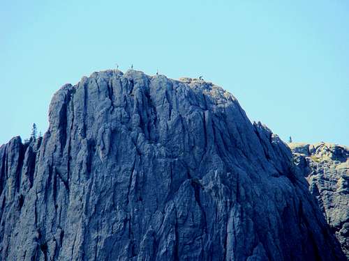 Climbers on Little Devils Tower Summit