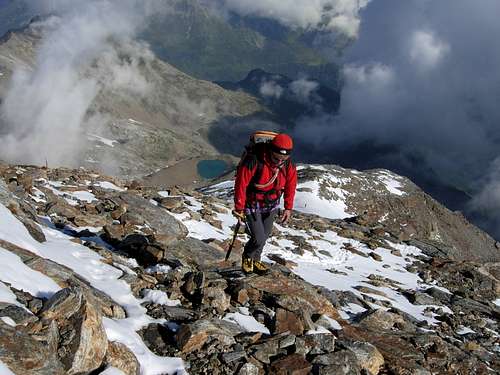 Schneebiger Noch Monte Nevoso summit ridge