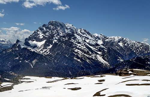 Cristallo massif viewed from Auronzo refuge at 3 Cime di Lavaredo