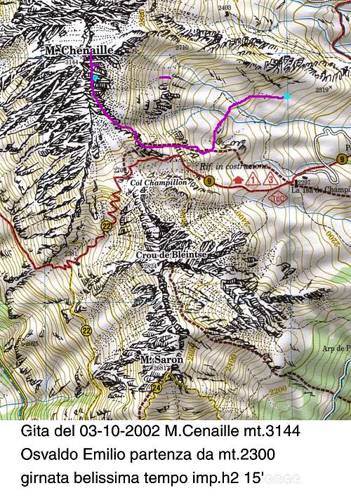 Mont Chenaille ... emilius's Map