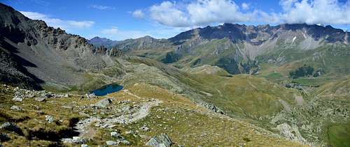 Incliousa Lake, Cornet Lake and By artificial Lake during ascent Regondi Bivouac