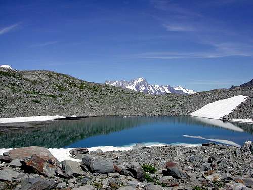The fourth lake of the Tachuy and Grandes Jorasses