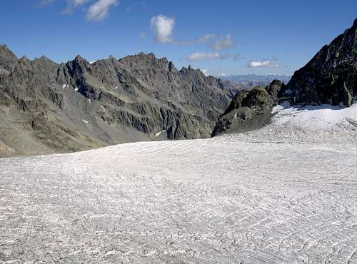 Glacier Blanc seen from Refuge des Ecrins