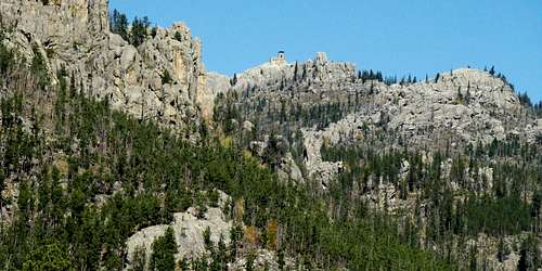 View of Black Elk Peak from Iron Creek Valley