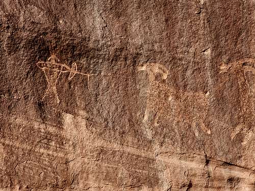 Petroglyphs in Sieber Canyon