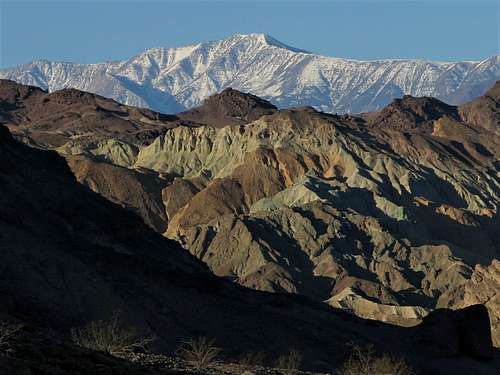 Telescope Peak, 11,043' (3.366m) highest point of Death Valley NP from 
