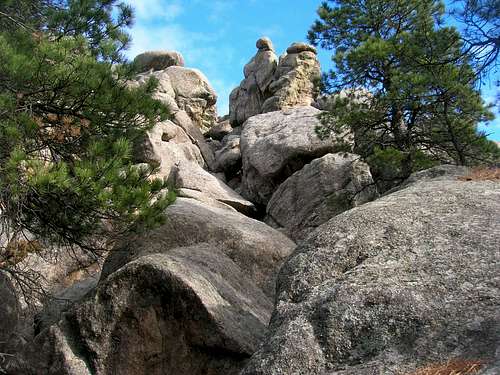 Partial Scrambling Route on West Side of Doane Mountain