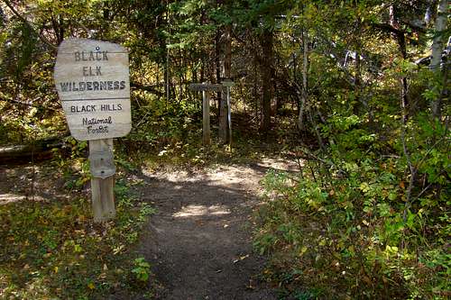 Blackberry Trail Sign for Nearby Black Elk Wilderness