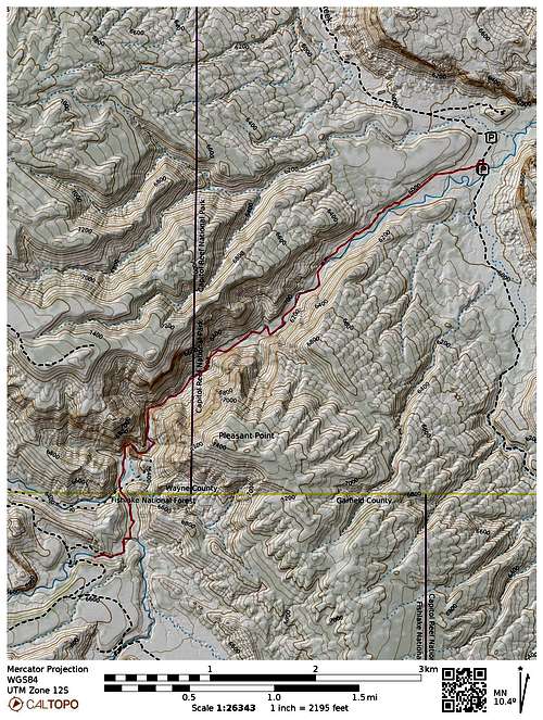 Map of Pleasant Creek