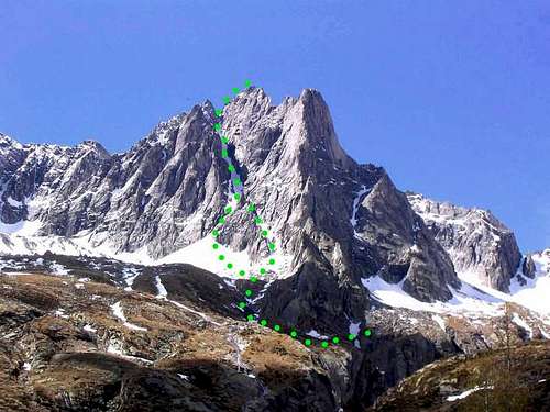 The south face route.