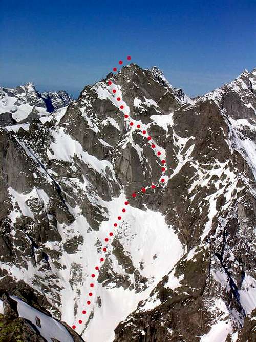 The east face route.