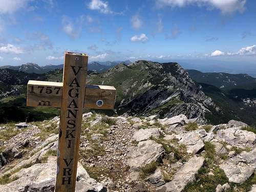 The summit of Vaganski vrh