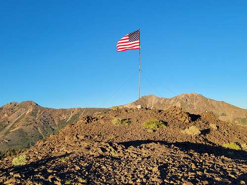 The flag at Ebbetts Peak