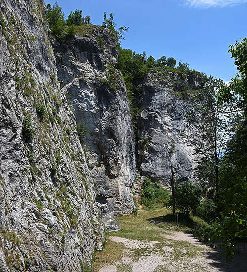 Sport climbing area above Bohinjska Bela
