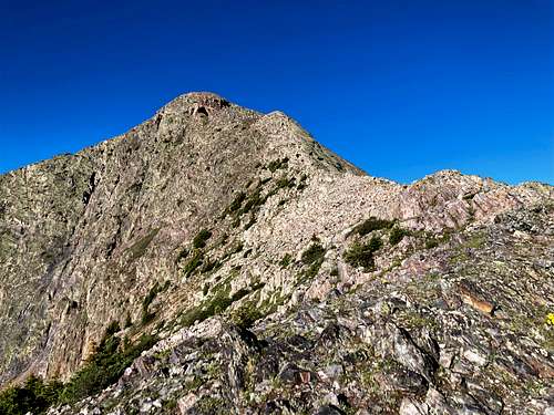 The climbing route up Snowdon Northeast Ridge