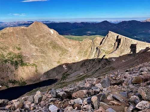 Mount Bierstadt and the Sawtooth from the Mount Evans Trail