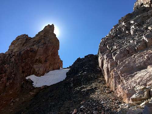 Upper section of the Black Dike Traverse descent