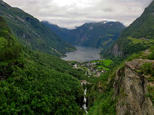 Classic view of Geiranger Fiord