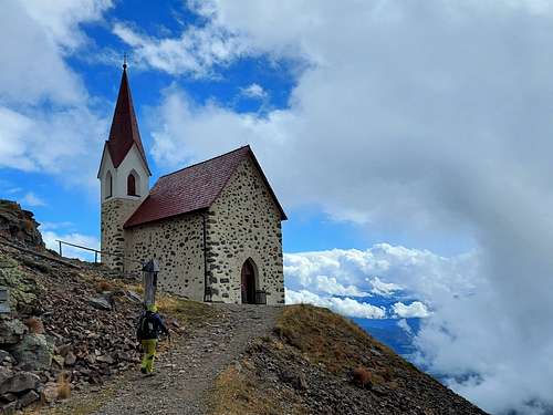 The small chapel of Santa Croce di Lazfons, a high place of pilgrimage