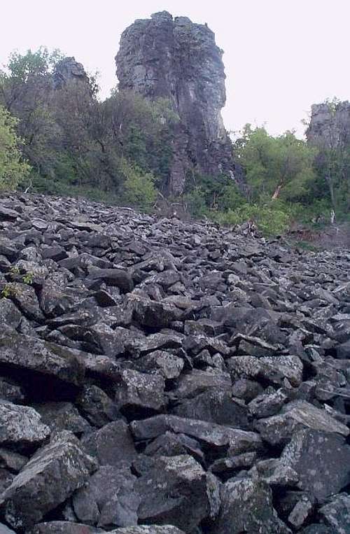 Eroded basalt formation, SE...