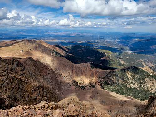 View from the top of Pikes Peak