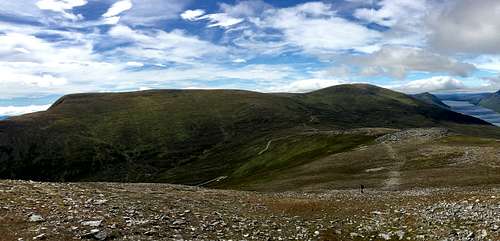 View southwards from near the summit of Geal-charn, Drumochter pass, Scotland.