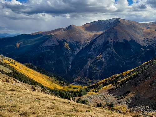 Sawatch Range, with fall colors below