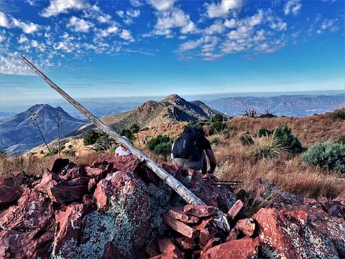 Summit of Mount Peeley - view to Sheep Mountain 6,996'