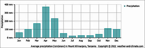 Rainfall Averages in Moshi