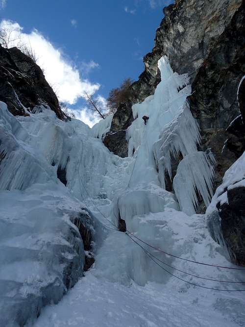 Y Icefall, Gressoney Valley