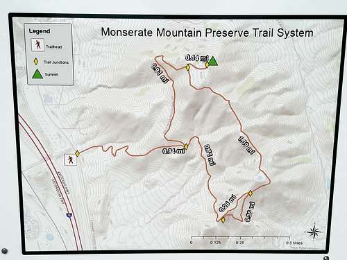 Monserate Preserve Trail Map