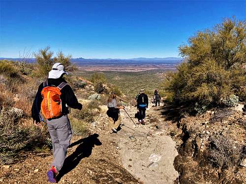 Descending the road with the Sun City Festival planned community in view