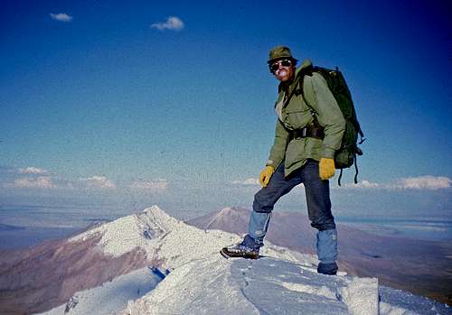 Johan Reinhard on summit, 1981