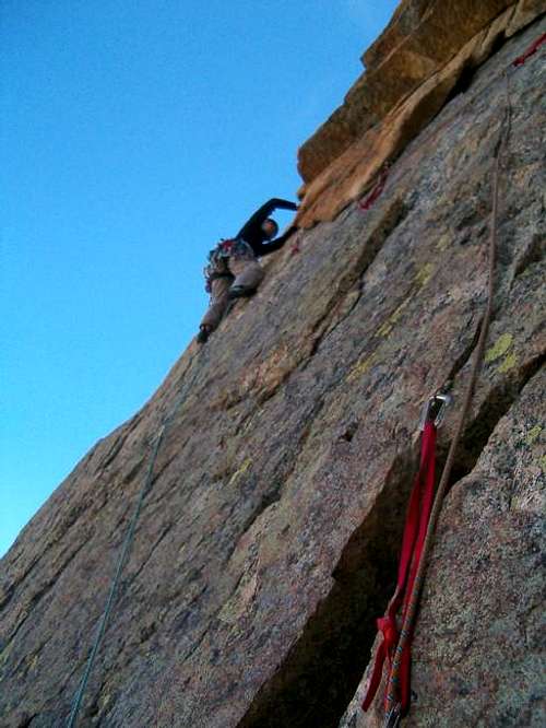 Jolee leading the 5.7 roof...