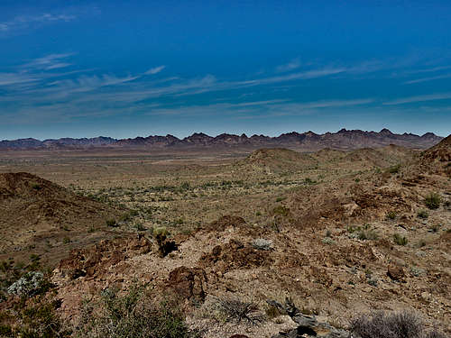 Mountains to the west from the saddle