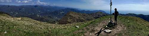 Pano view (approximately Eastwards) from the summit of Monte Croce dei Fo'