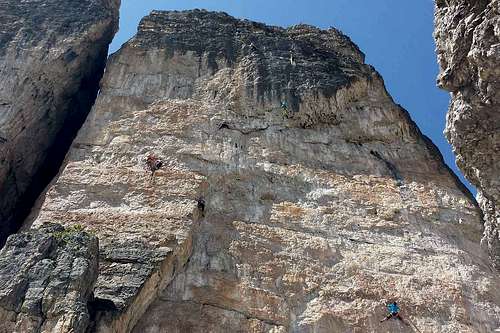 Rock climbing in 5 Torri