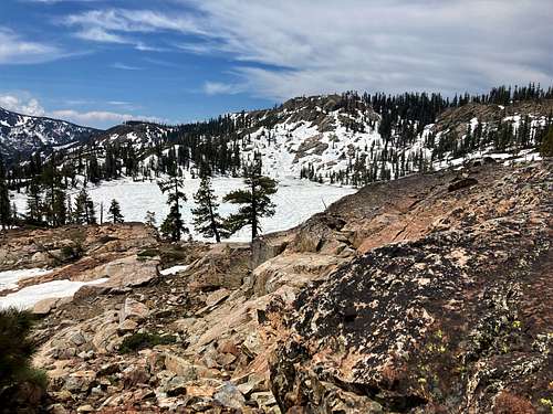 Deer Lake Peak and the summit ridge - June 24, 2023