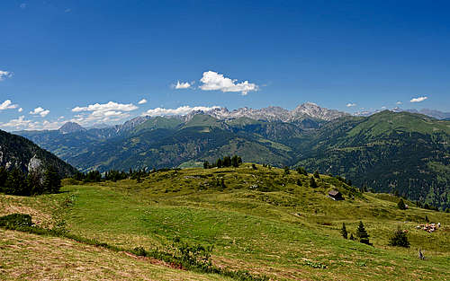 Lienz Dolomites from the summit of Mauthner Alm