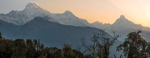 annapurna south, patal hiunchuli and the machapuchare