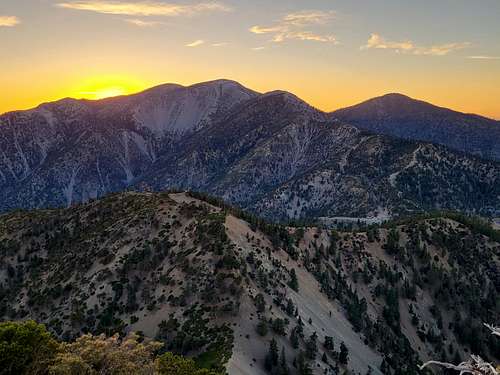 A view of Mt. Baldy from Telegraph Peak