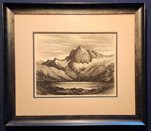 Hagerman Peak Lithograpby by Percy Hagerman 1944