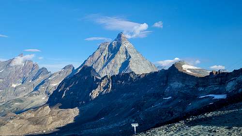 Matterhorn / Cervino (4478m) as seen from Rif. Teodulo (3312m)