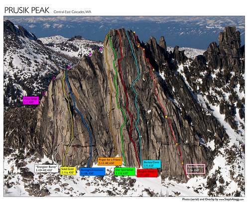 New Route! The Taylor-Wood Route on Prusik Peak, WA