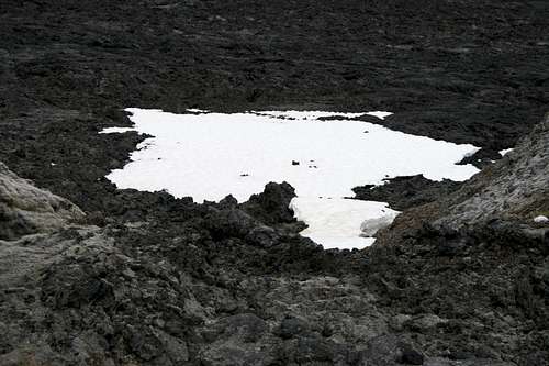Lava and snow
