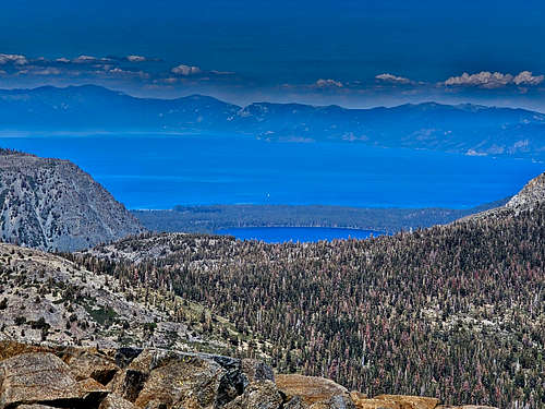 Zoomed view of Lake Tahoe