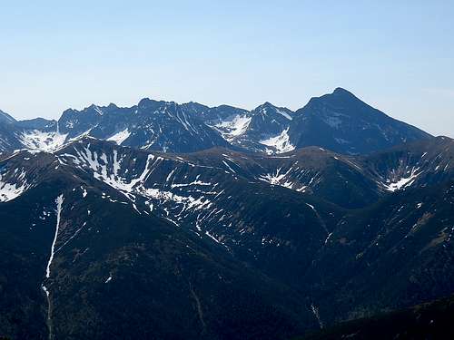 Kriváň and other peaks from Ciemniak