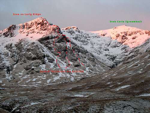 Sron na Larig Ridge, Scottish winter grade II