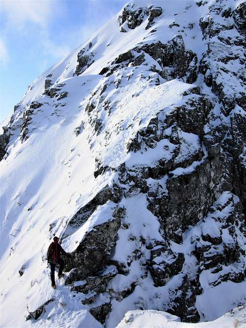 Start of the upper part of Sron na Larig Ridge. Pen Smrz (britfoot on SP) Photo.
